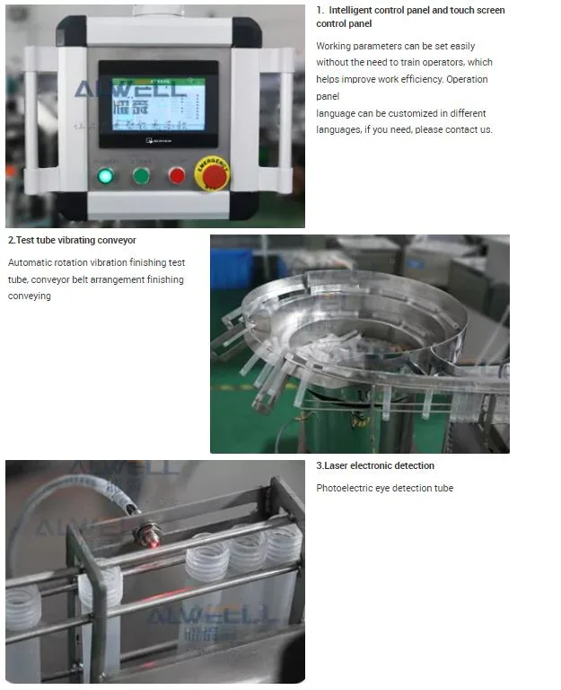 Automatic Rotary 5ml 10ml Small Bottle Pharmaceutical Fill Machine Test Tube Vacuum Medicine Liquid Blood Reagent Filling and Capping Machine