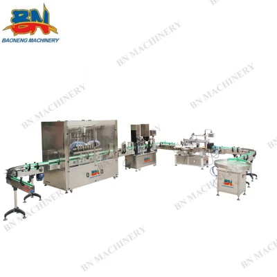 High Quality Bottle Jar Liquid Oil Cream Servo Filling Machine with Capping Labeling Line
