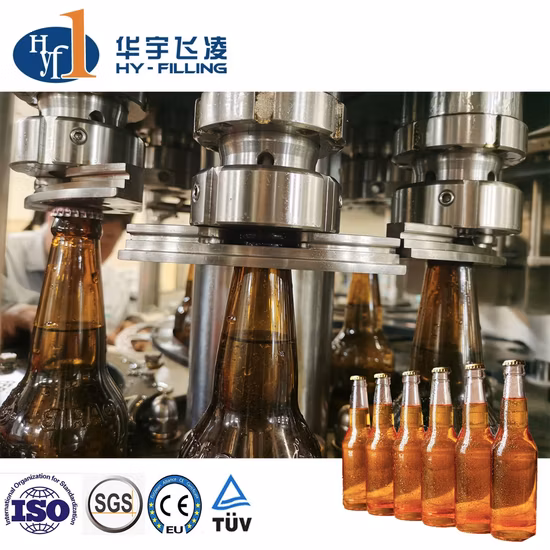 Automatic Beer Filling Machine / Glass Bottle Washing Filling Capping