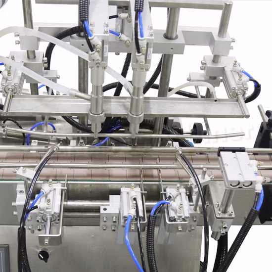 Automatic 2 Heads Hand Wash Dishwashing Paste Face Cream Liquid Shampoo Oil Small Bottle Jar Filling Capping Labeling Machine