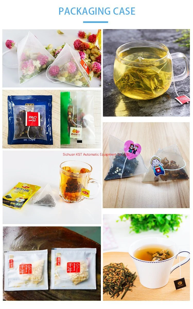 Kst Price Automatic Vertical Triangle Tea Sachet Packaging Small Tea Pouch Filling Nylon Pyramid Food Coffee Powder Tea Bag Sealing Packing Machine with Envelop