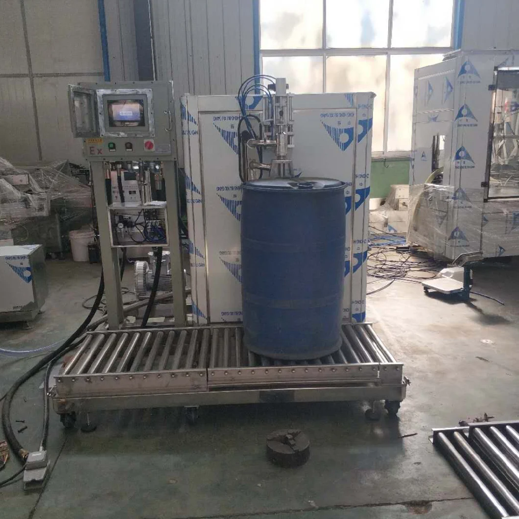Semi-Automatic 200L Weighing Lubricants Oil Large Volume Latex Paint Filler Filling Machine