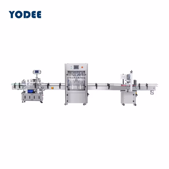 50ml 100ml 200ml Paste Cream Lotion Gel Cosmetic Mayonnaise Sauce Oil Food Liquid Shampoo Bottle Full Automatic Filling Production Line Capping Labeling Machine