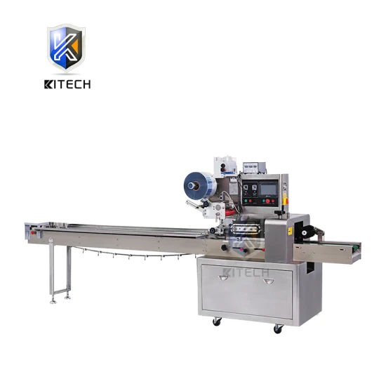 Automatic Horizontal Popsicle/Vegetable/Chocolate/Cake/Biscuits/Instant Noodles/Breads/Burgers/Buns/Candy Bar Food Tray Wrapping Flow Packaging Packing Machine